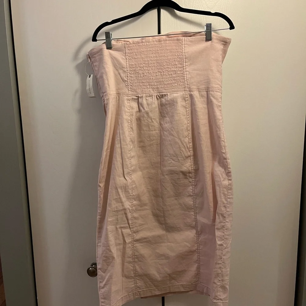 NWT Anthropologie Strapless Light Pink Rose Dress - Picture 6 of 7